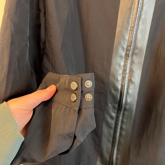 The Kooples - Men's Lightweight Twisted Bomber - Nylon & Leather - 80% OFF SALE! - Picture 7 of 10